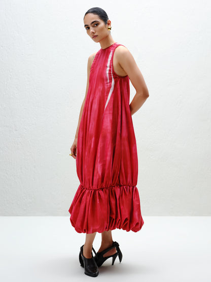 Hand-Painted Red Balloon Dress