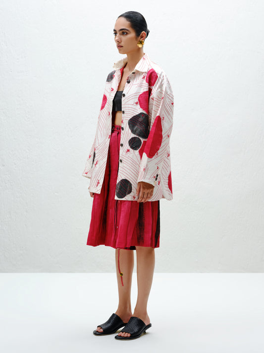Patch-Line Embroidered Shirt