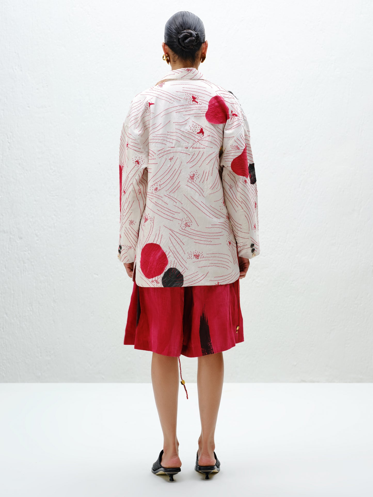 Patch-Line Embroidered Shirt