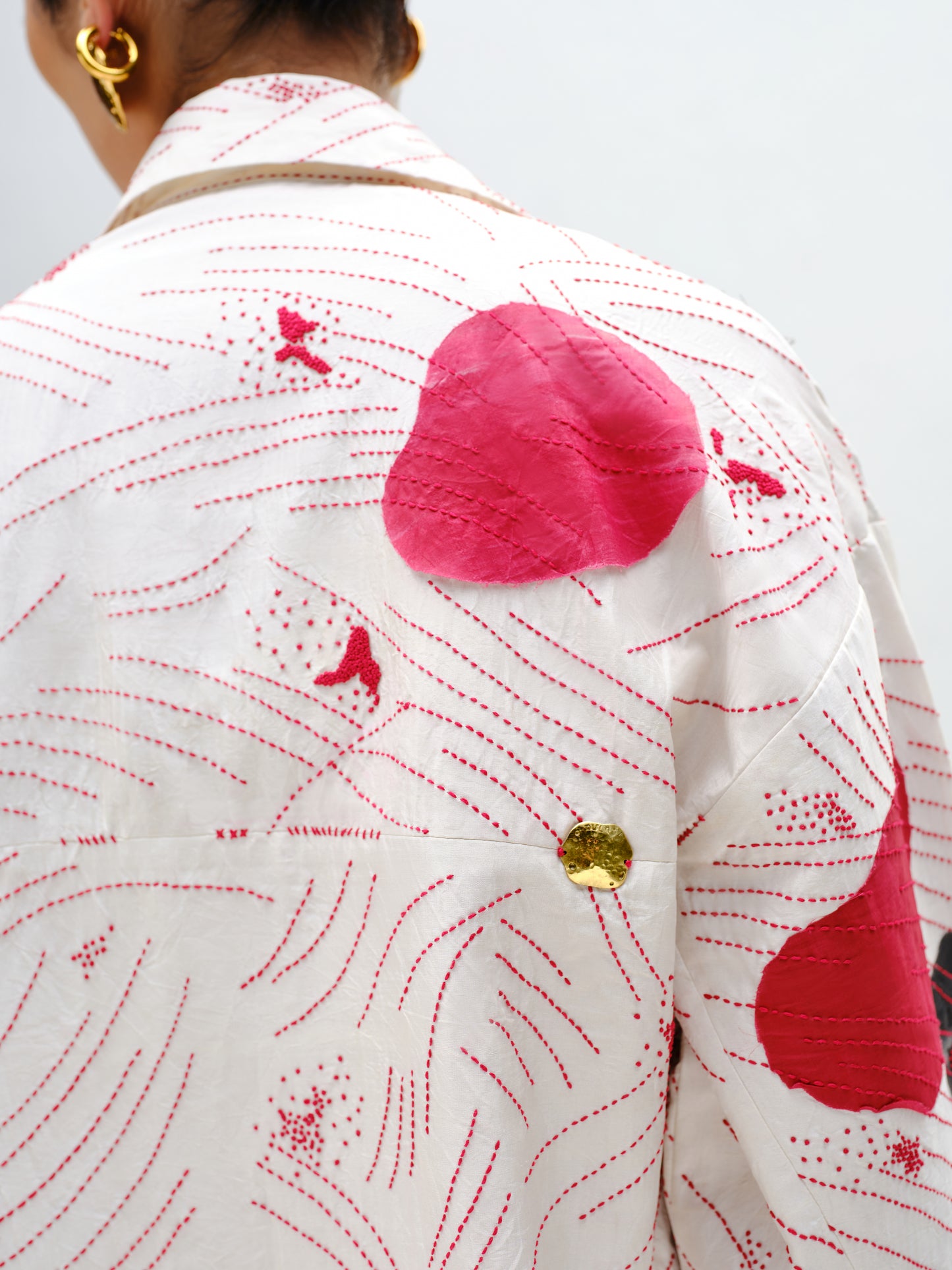 Patch-Line Embroidered Shirt