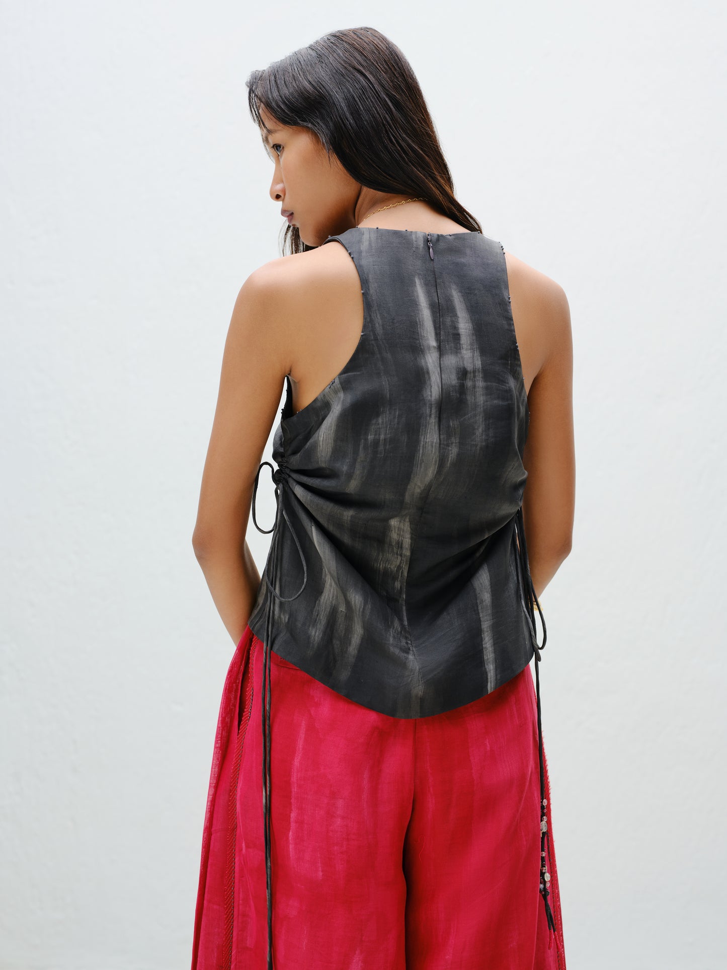 Charcoal Gathered Tunic