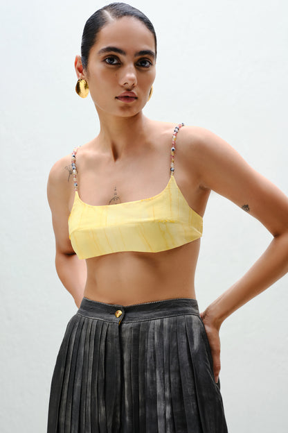 Ecru Tie Halter Top