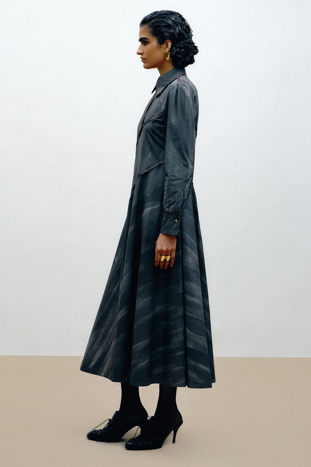Hand-Painted Cotton Dress
