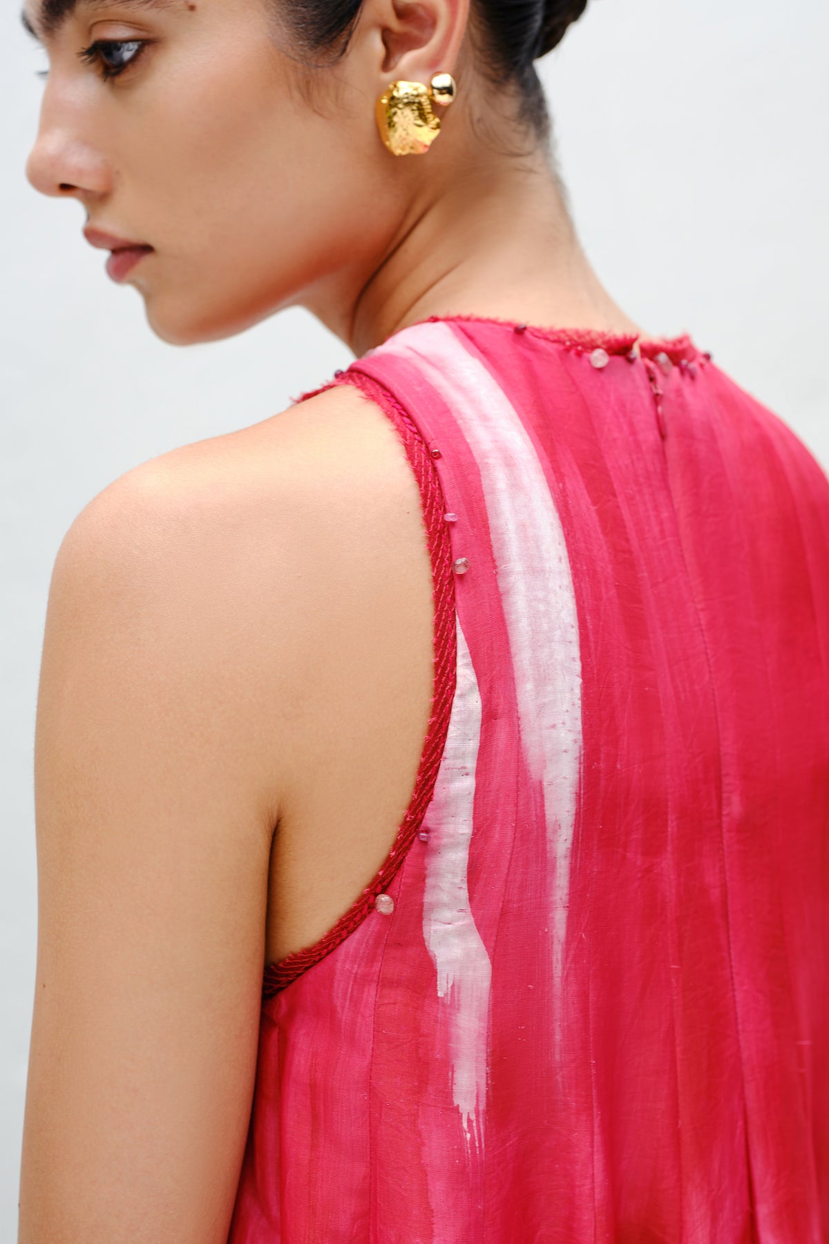 Hand-Painted Red Balloon Dress