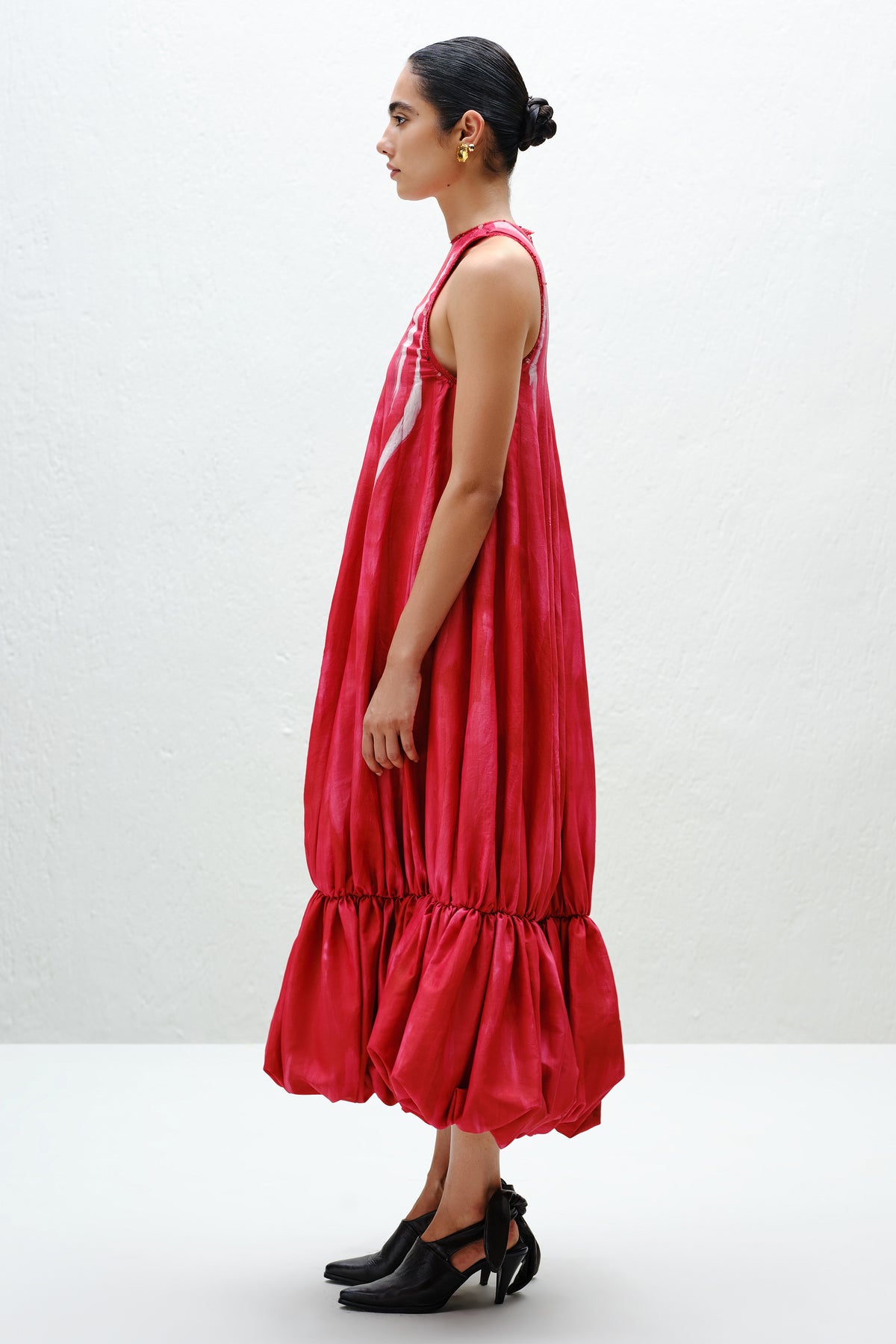 Hand-Painted Red Balloon Dress