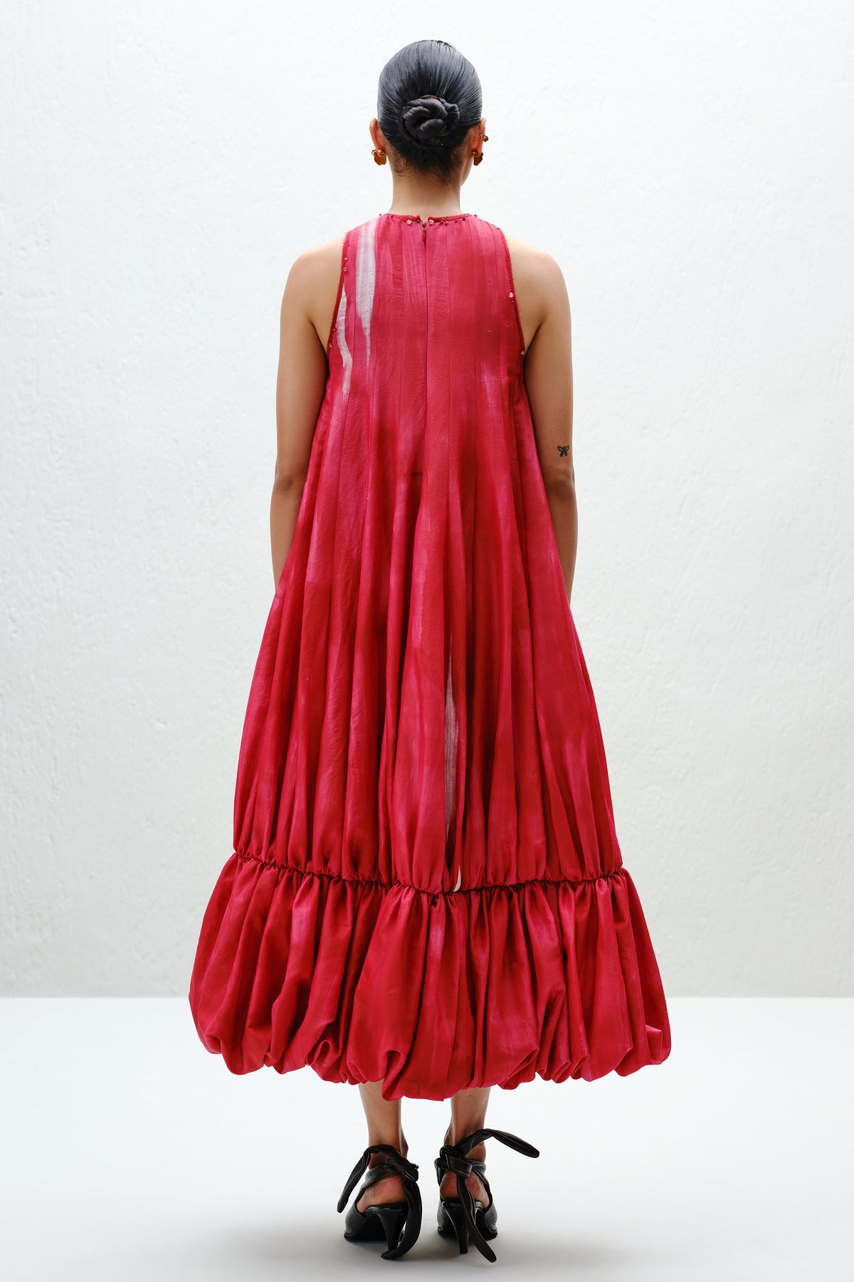 Hand-Painted Red Balloon Dress