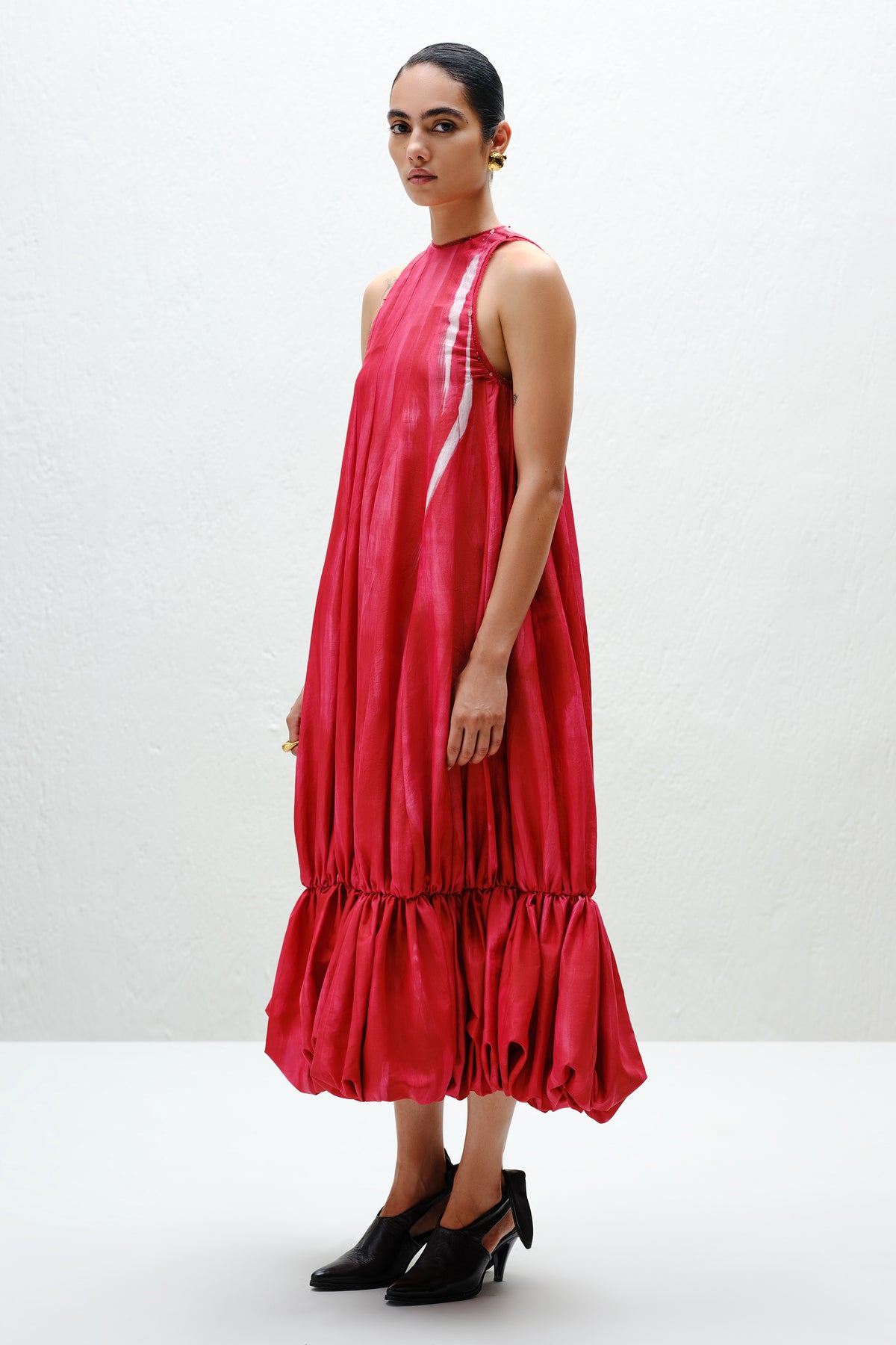 Hand-Painted Red Balloon Dress