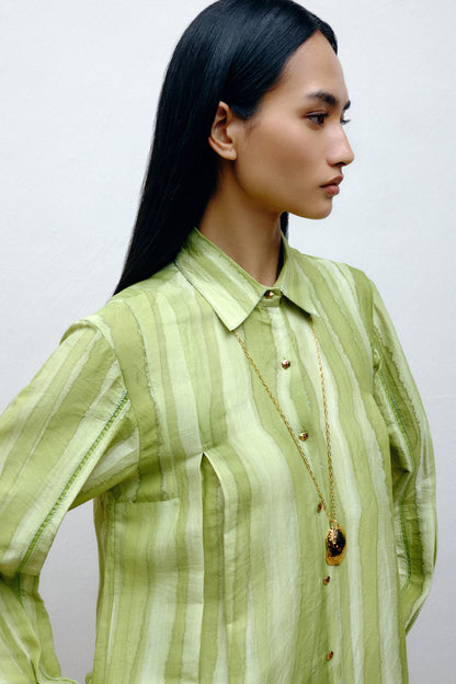 Hand-Painted Silk Shirt