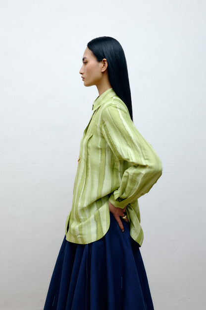 Hand-Painted Silk Shirt