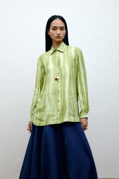 Hand-Painted Silk Shirt