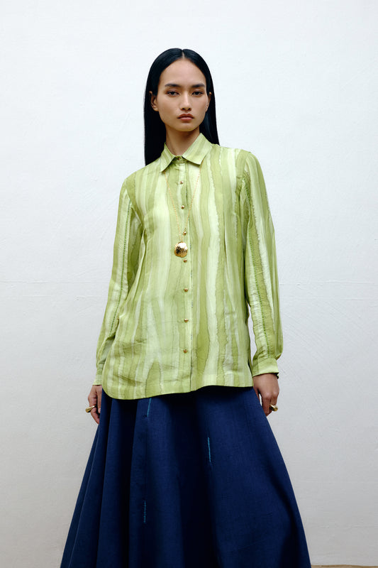 Hand-Painted Silk Shirt