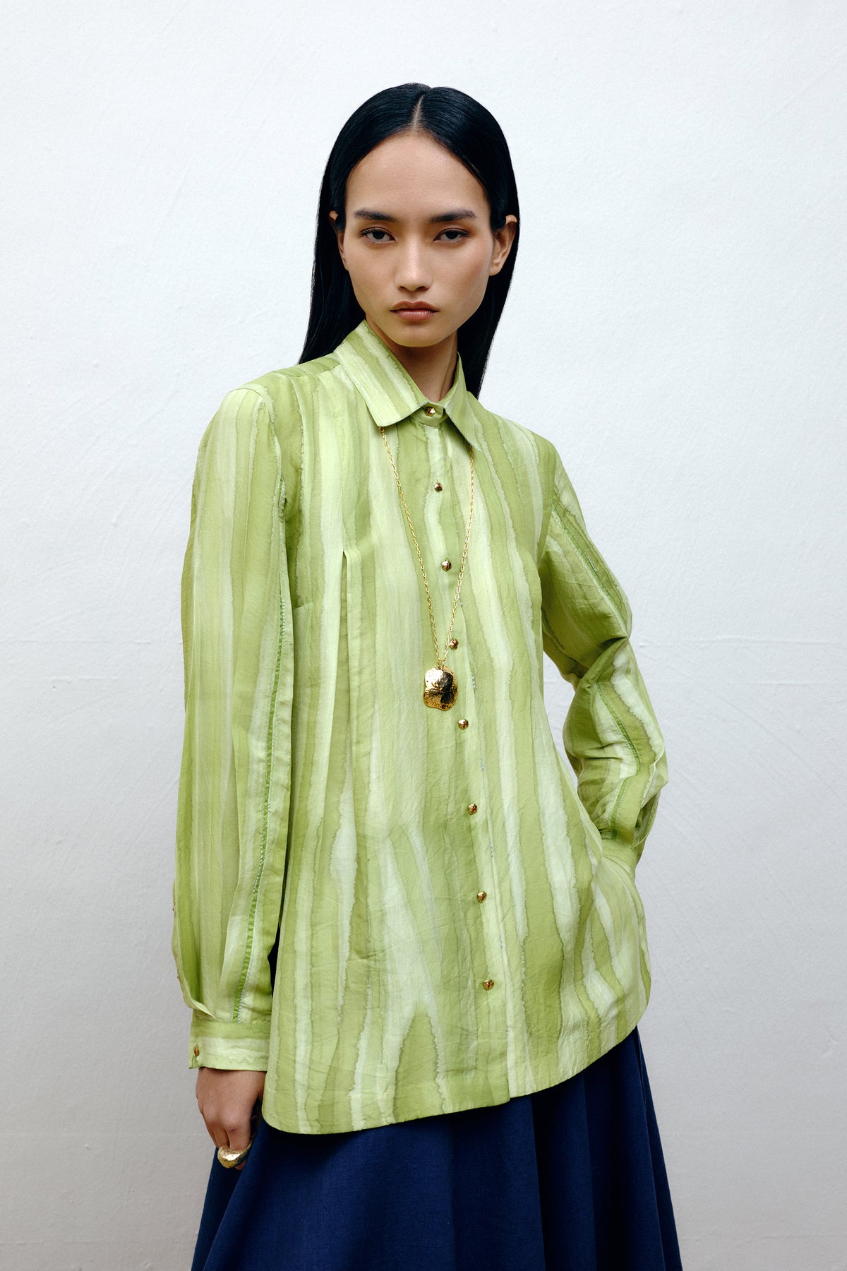 Hand-Painted Silk Shirt