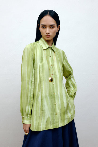 Hand-Painted Silk Shirt
