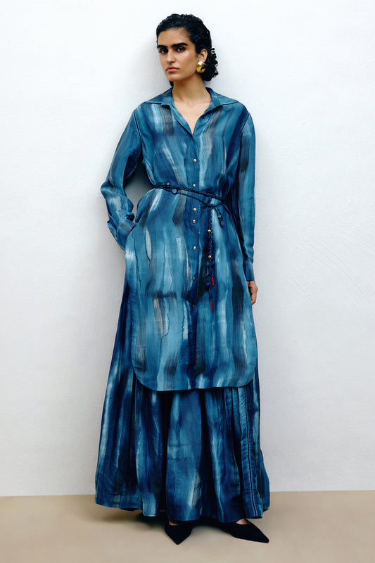 Hand-Painted Silk Trousers