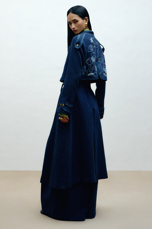Hand Embroidered Trench Coat