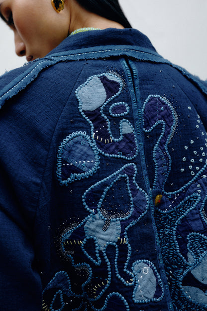 Hand Embroidered Trench Coat