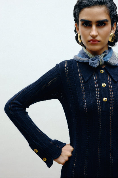 Herringbone Knitted Dress