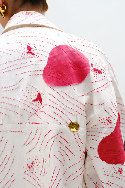 Patch-Line Embroidered Shirt