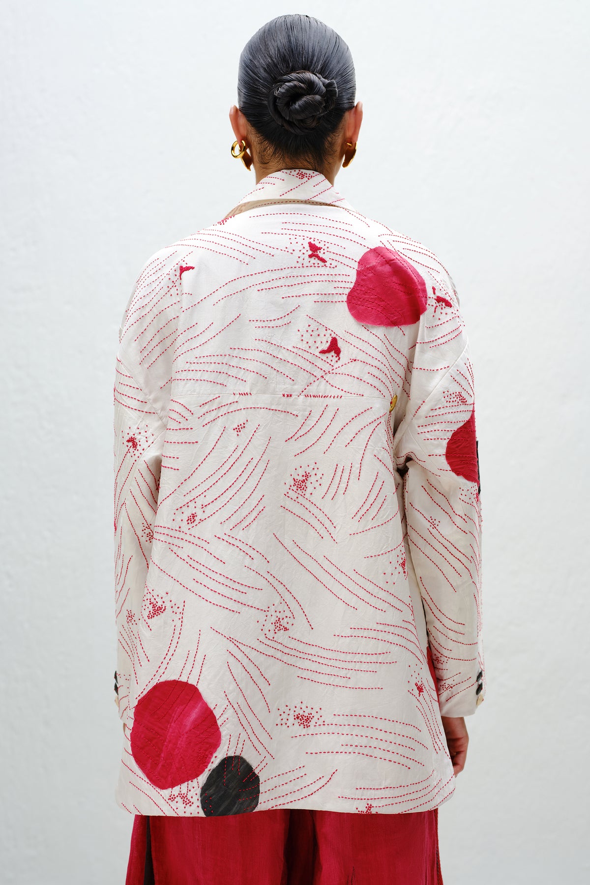 Patch-Line Embroidered Shirt