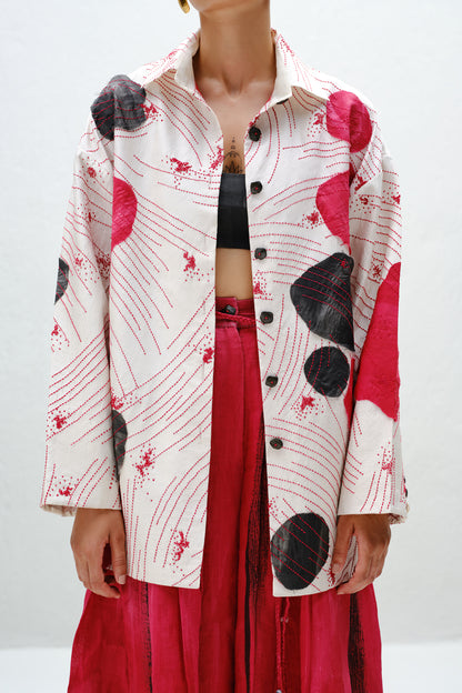 Patch-Line Embroidered Shirt