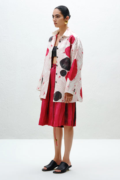 Patch-Line Embroidered Shirt