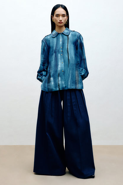 Tricolor Silk Shirt