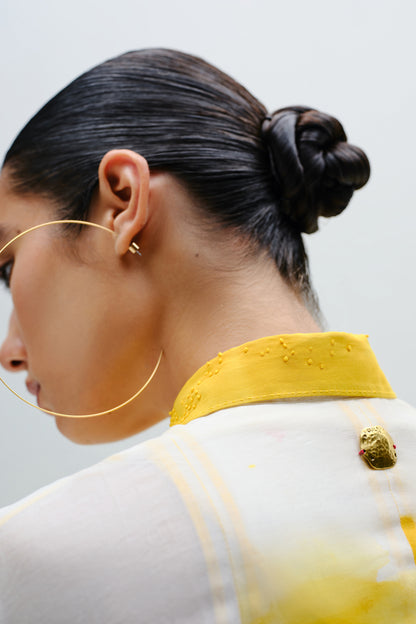 Yellow Panelled Long Shirt