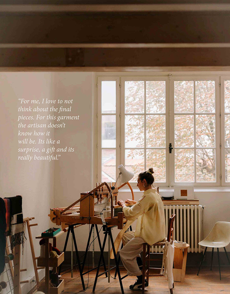Paris artisan workshop showcasing handcrafted textile techniques by Dulari