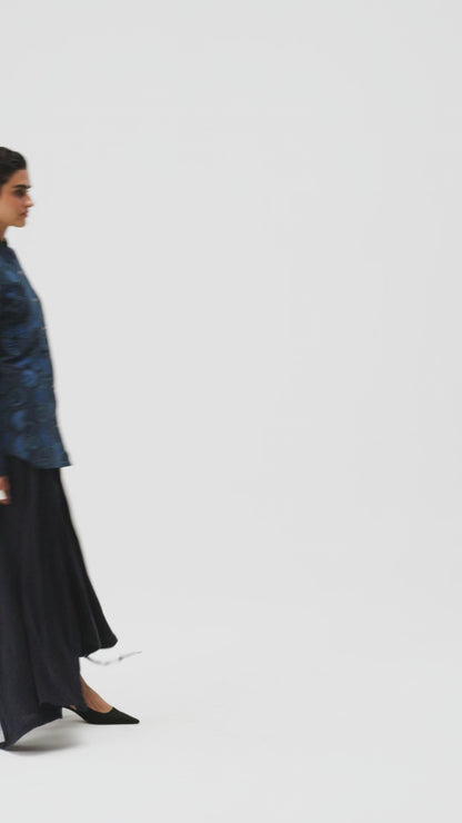 Embroidered Silk Shacket