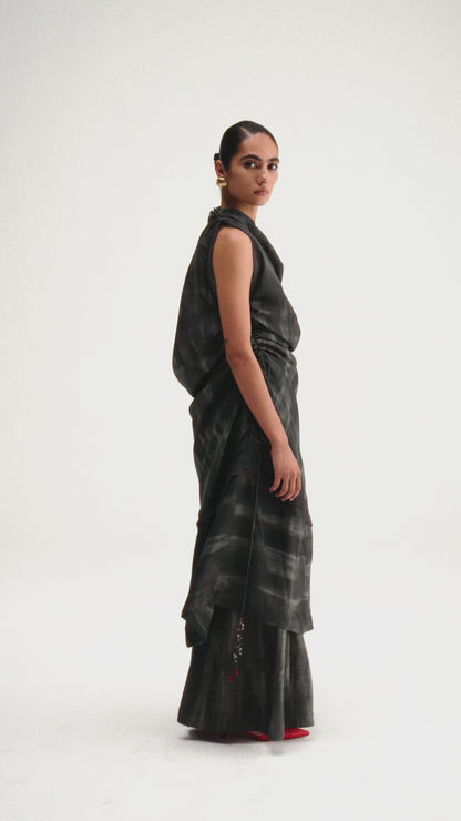 Charcoal Draped Tunic