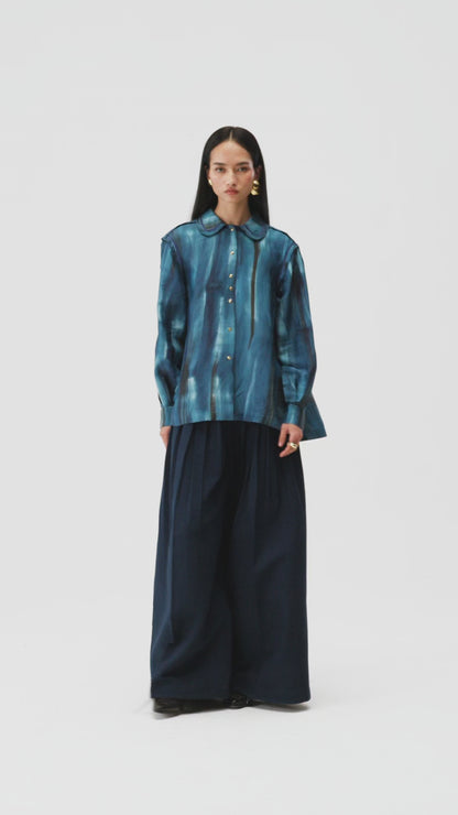 Tricolor Silk Shirt