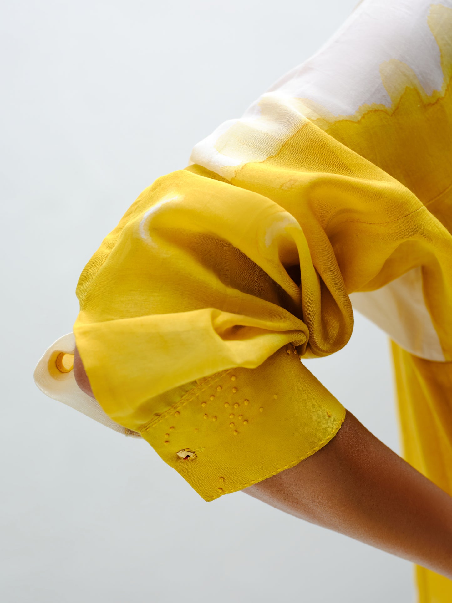 Yellow Panelled Long Shirt
