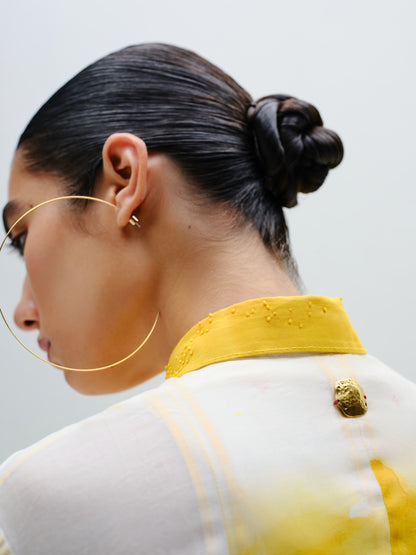 Yellow Panelled Long Shirt